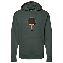 Load image into Gallery viewer, Vintage Ping Pong Black Brown Midweight Hooded Sweatshirt