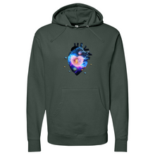 Load image into Gallery viewer, Cosmic Heart Midweight Hooded Sweatshirt