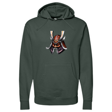 Load image into Gallery viewer, Red Tongue Japanese Warrior Midweight Hooded Sweatshirt