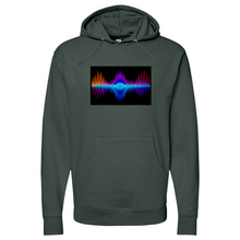 Load image into Gallery viewer, Frequency Red Orange Purple 02 Midweight Hooded Sweatshirt