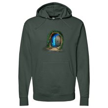Load image into Gallery viewer, Floating in space as a porthole door Midweight Hooded Sweatshirt