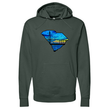Load image into Gallery viewer, South Carolina Map Midweight Hooded Sweatshirt