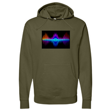 Load image into Gallery viewer, Frequency Red Orange Purple 02 Midweight Hooded Sweatshirt
