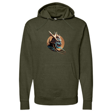 Load image into Gallery viewer, Japanese Warrior Brown Midweight Hooded Sweatshirt