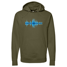 Load image into Gallery viewer, Blue Frequency Midweight Hooded Sweatshirt