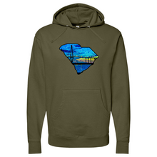 Load image into Gallery viewer, South Carolina Map Midweight Hooded Sweatshirt