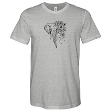 Load image into Gallery viewer, Elephant With Flower Heathered Tee