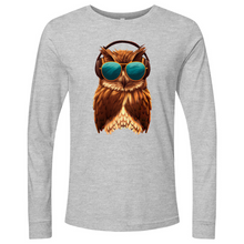 Load image into Gallery viewer, Owl With Sunglass and Headphone Long Sleeve