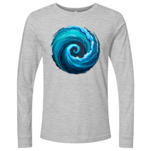 Load image into Gallery viewer, Swirl Wave Blue Long Sleeve