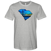 Load image into Gallery viewer, South Carolina Map Heathered Tee