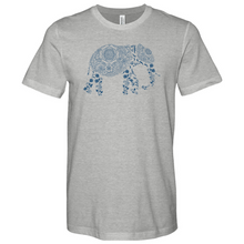 Load image into Gallery viewer, Floral Mosaic Elephant Heathered Tee