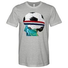 Load image into Gallery viewer, Soccer Head Heathered Tee