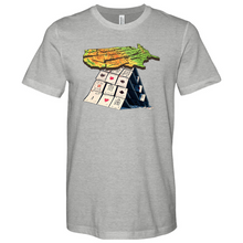 Load image into Gallery viewer, US Map Stand On a House of Cards Heathered Tee