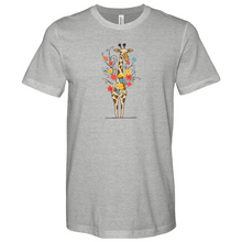 Load image into Gallery viewer, Giraffe Bouquet Heathered Tee