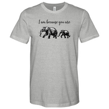 Load image into Gallery viewer, I am Because You Are Heathered Tee