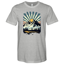 Load image into Gallery viewer, Retro Mountain Heathered Tee