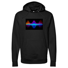 Load image into Gallery viewer, Frequency Red Orange Purple 02 Midweight Hooded Sweatshirt