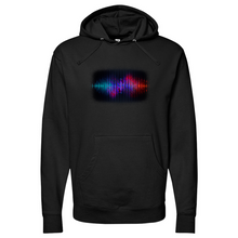 Load image into Gallery viewer, Frequency Waves Red Blue Midweight Hooded Sweatshirt