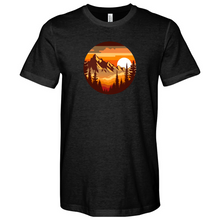 Load image into Gallery viewer, Mountain with Sunrise Heathered Tee