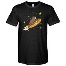 Load image into Gallery viewer, Beaver Riding a Hotdog Heathered Tee