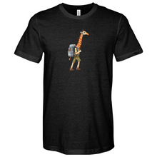 Load image into Gallery viewer, Giraffe with a Backpack Heathered Tee