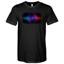 Load image into Gallery viewer, Frequency Waves Red, Blue With Bg Heathered Tee