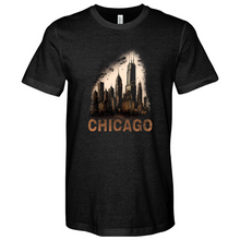 Load image into Gallery viewer, Chicago City Skyline Heathered Tee