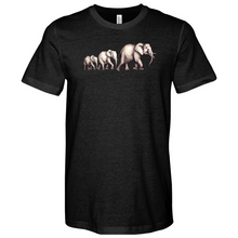 Load image into Gallery viewer, Elephant family Heathered Tee
