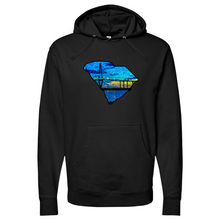 Load image into Gallery viewer, South Carolina Map Midweight Hooded Sweatshirt