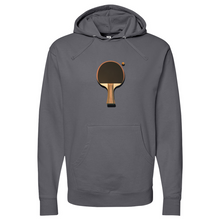 Load image into Gallery viewer, Vintage Ping Pong Black Brown Midweight Hooded Sweatshirt