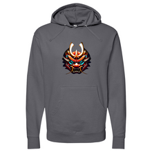 Load image into Gallery viewer, Orange Dragon Mask Midweight Hooded Sweatshirt