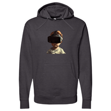 Load image into Gallery viewer, Child wearing VR headset Midweight Hooded Sweatshirt