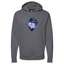 Load image into Gallery viewer, Cosmic Heart Midweight Hooded Sweatshirt