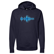 Load image into Gallery viewer, Blue Frequency Midweight Hooded Sweatshirt