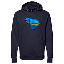 Load image into Gallery viewer, South Carolina Map Midweight Hooded Sweatshirt