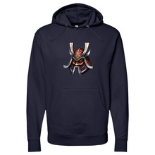 Load image into Gallery viewer, Red Tongue Japanese Warrior Midweight Hooded Sweatshirt