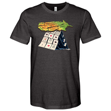 Load image into Gallery viewer, US Map Stand On a House of Cards Heathered Tee