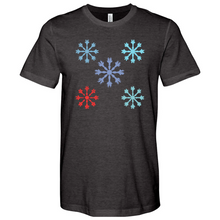 Load image into Gallery viewer, Danish Modern Snowflakes Heathered Tee
