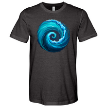 Load image into Gallery viewer, Swirl Wave Blue Heathered Tee