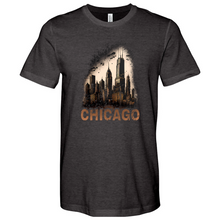 Load image into Gallery viewer, Chicago City Skyline Heathered Tee