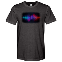Load image into Gallery viewer, Frequency Waves Red, Blue With Bg Heathered Tee