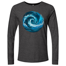 Load image into Gallery viewer, Swirl Wave Blue White Long Sleeve