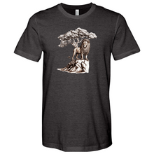 Load image into Gallery viewer, Lion Standing Under Tree Heathered Tee