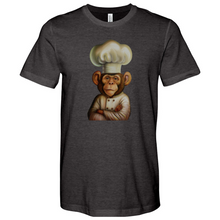 Load image into Gallery viewer, Monkey Wearing Chefs Hat Heathered Tee