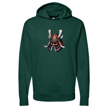 Load image into Gallery viewer, Red Tongue Japanese Warrior Midweight Hooded Sweatshirt