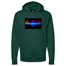 Load image into Gallery viewer, Frequency Red Orange Purple 02 Midweight Hooded Sweatshirt