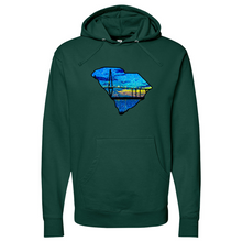 Load image into Gallery viewer, South Carolina Map Midweight Hooded Sweatshirt