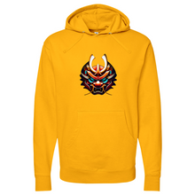 Load image into Gallery viewer, Orange Dragon Mask Midweight Hooded Sweatshirt