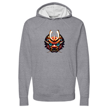 Load image into Gallery viewer, Orange Dragon Mask Midweight Hooded Sweatshirt
