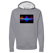 Load image into Gallery viewer, Frequency Red Orange Purple 02 Midweight Hooded Sweatshirt